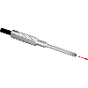 Fibre opt. barrage, plast., tête M4 + embout flexible