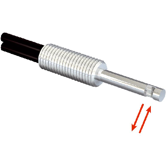 Fibre opt. directe, plast., M6, 2m-Lire la description
