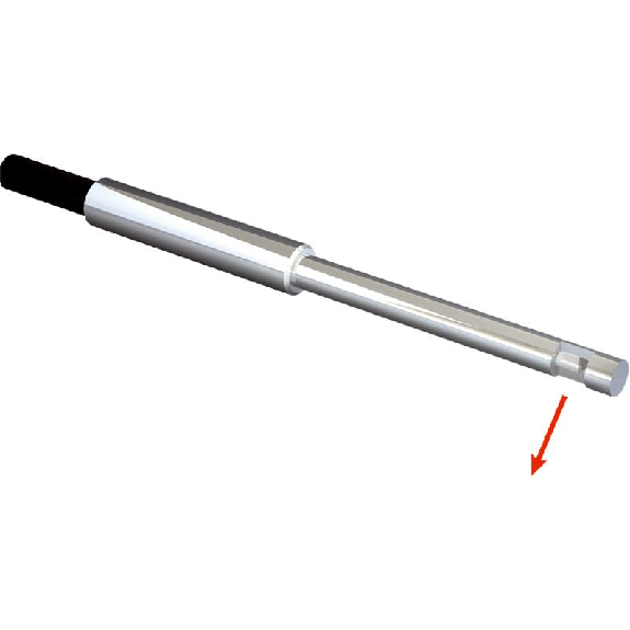 Fibre opt. barrage, plast., tête lisse 3mm+ embout 2mm renvoi à 90°-Lire la description