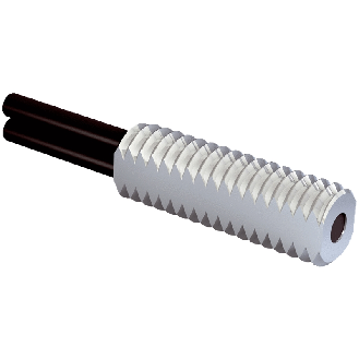 Fibre opt. directe coaxiale, plast., tête M4 inox, 3m-Lire la description