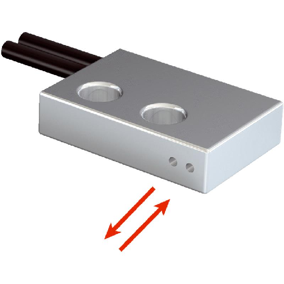 Fibre opt. directe, plast. 2xØ1mm ultra flexible, tête inox, 2m-Lire la description