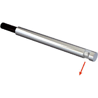 Fibre opt. barrage, plast. Ø2.2mm, embout lisse 3mm à 90° inox, 2m-Lire la description
