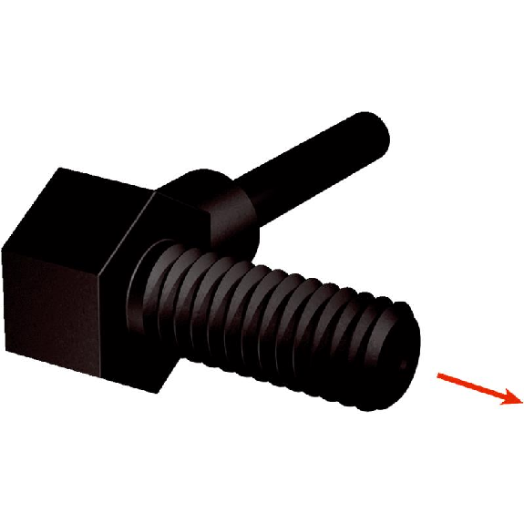Fibre opt. barrage, plast. Ø2.2mm, tête M4 à 90°, 2m-Lire la description