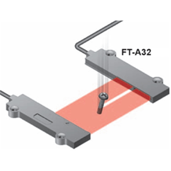 Fibre opt. Barrage, tête 5x69x20mm latérale, 2m, IP40 Fibre opt. Barrage, tête 5x69x20mm latérale, 2m, IP40-Lire la description