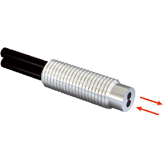 Fibre opt. directe, plast., tête M6 inox, 2m-Lire la description