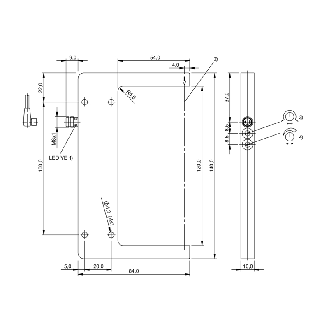 Fourche opt. U NPN E=120mm Prof=54mm Laser LO/DO 10-30Vdc / M08 3P-Lire la description