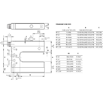 Fourche opt. U PNP/NPN E=120mm Prof=95mm Laser IO-Link LO/DO / M08 4P-Lire la description