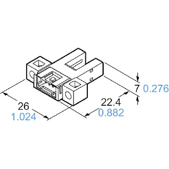 Micro Fourche opt. U PNP E=6mm IR LO/DO 5-24Vdc / Connecteur-Lire la description