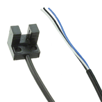 Micro Fourche opt. U NPN E=5mm Prof=6,5mm IR LO/DO, câble 1m-Lire la description