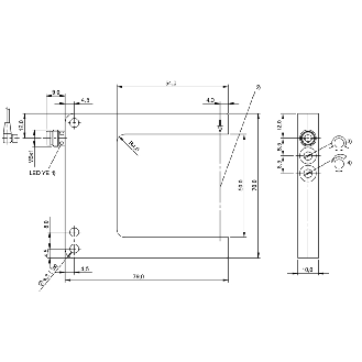 Fourche opt. U PNP E=50mm Prof=54mm PinPoint LO/DO / M08 3P-Lire la description