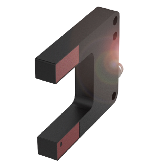 Fourche opt. U PNP E=30mm Prof=30mm Pot. LR LO/DO 10-30Vdc / M08 3P-Lire la description