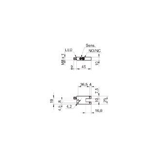 Fourche opt. U PushPull E=10mm Pot. IR IO-Link LO/DO / M08 3P-Lire la description