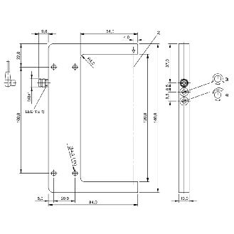 Fourche opt. U NPN E=120mm Prof=54mm Pot. LR LO/DO 10-30Vdc / M08 3P-Lire la description