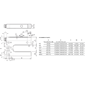 Fourche opt. U PNP/NPN E=50mm Prof=59mm IR IO-Link LO/DO / M08 4P-Lire la description
