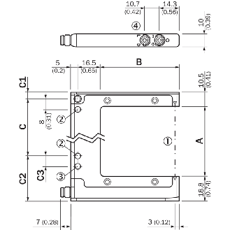 Fourche opt. U PNP/NPN E=120mm P=120mm LR LO/DO / M08 3P-Lire la description
