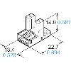 Micro Fourche opt. U NPN E=6 mm 5-24Vdc IP40 / Connecteur