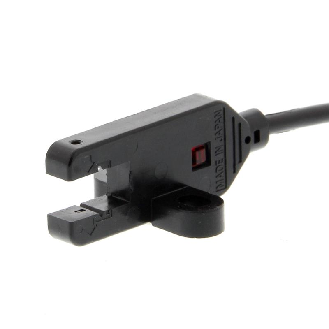 Micro Fourche opt. U NPN E=5mm P=9mm IR LO 5-24Vdc IP60, câble 2m-Lire la description