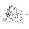 Micro Fourche opt. U NPN E=6 mm LO/DO 5-24Vdc IP40 / Connecteur