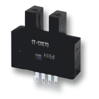 Micro Fourche opt. U NPN E=5mm Prof=9mm IR LO 5-24Vdc, connect.-Lire la description