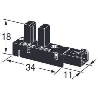 Micro Fourche opt. U Photo IC E=5mm LO, connect MOLEX-Lire la description