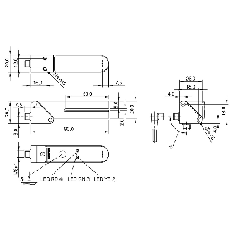 Fourche opt. U PNP/NPN P=2mm Prof=50mm Led IR LO/DO / M08 4P-Lire la description