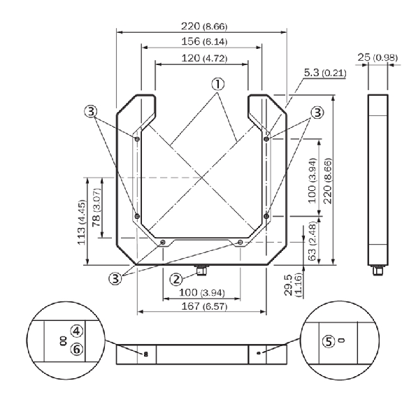 Fourche opt. X PNP E=120mm Prof=185mm Laser DO / M12 5P Fourche opt. X PNP E=120mm Prof=185mm Laser DO / M12 5P-Lire la description