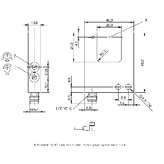 Fourche opt. U PNP E=20mm Prof=20mm Pot. LR LO/DO 10-30Vdc / M08 3P-Lire la description