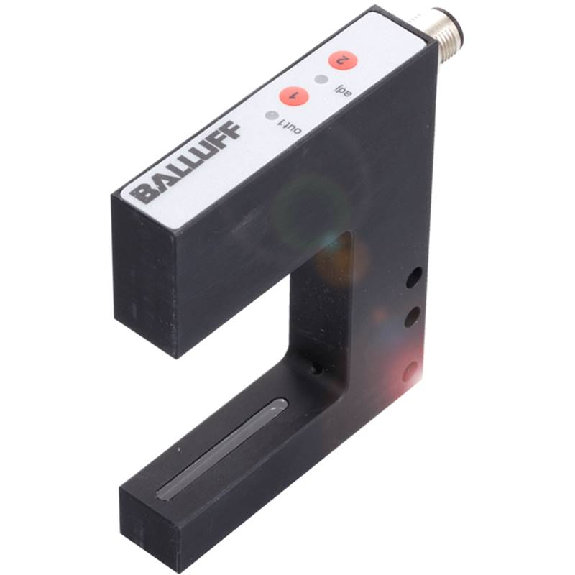 Fourche opt. U ANA E=50mm (3x28mm) Prof=54mm 0-10V PNP / M12 4P-Lire la description