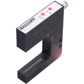 Fourche opt. U ANA E=50mm (3x28mm) Prof=54mm 0-10V PNP / M12 4P-Lire la description
