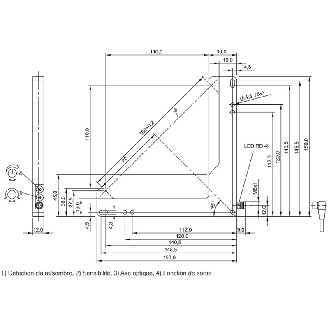 Fourche opt. L PNP E=160mm Prof=110x110mm Pot. LR LO/DO / M08A 3P-Lire la description