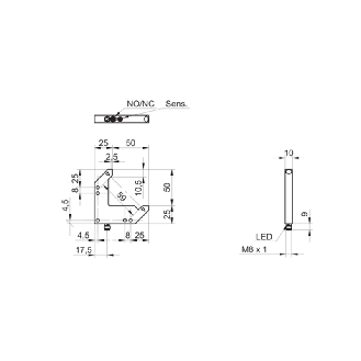 Fourche opt. L PushPull E=60mm Pot. IO-Link LR LO/DO / M08 3P-Lire la description