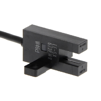 Micro Fourche opt. U PNP E=5mm Prof=9mm IR LO/DO 5-24Vdc, câble 1m-Lire la description