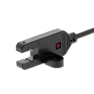 Micro Fourche opt. U PNP E=5mm P=9mm IR LO 5-24Vdc IP60, câble 2m-Lire la description