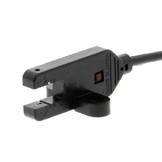 Micro Fourche opt. U NPN E=5mm P=9mm IR LO 5-24Vdc IP60, câble 2m-Lire la description