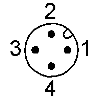 Fourche opt. U ANA E=30mm Prof=51mm 4-20mA+PNP 18-30Vdc / M12 4P