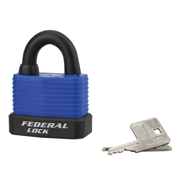 Cadenas à clé BUMPER 54 mm bleu-Lire la description