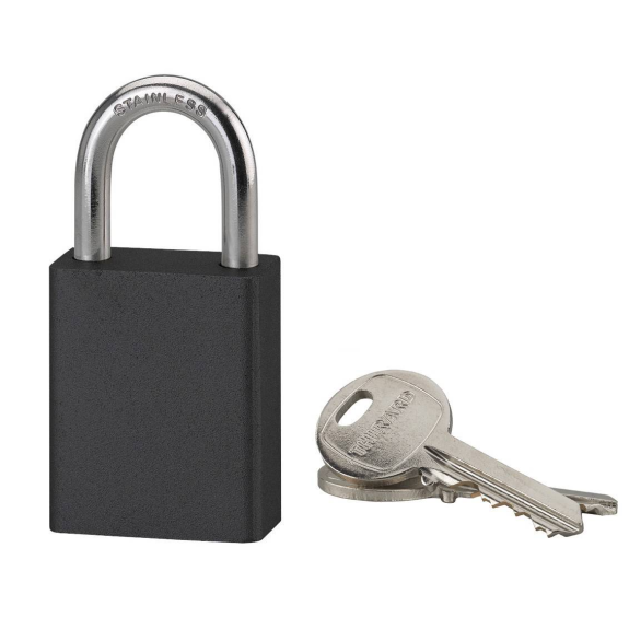 Cadenas à clé COBBLE 38 mm noir-Lire la description