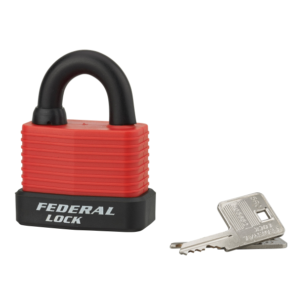 Cadenas à clé BUMPER 54 mm rouge Cadenas à clé BUMPER 54 mm rouge-Lire la description