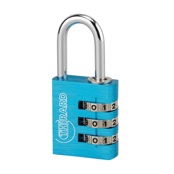 Cadenas à clé TYPE 1 aluminium code 30 mm bleu Cadenas à clé TYPE 1 aluminium code 30 mm bleu-Lire la description