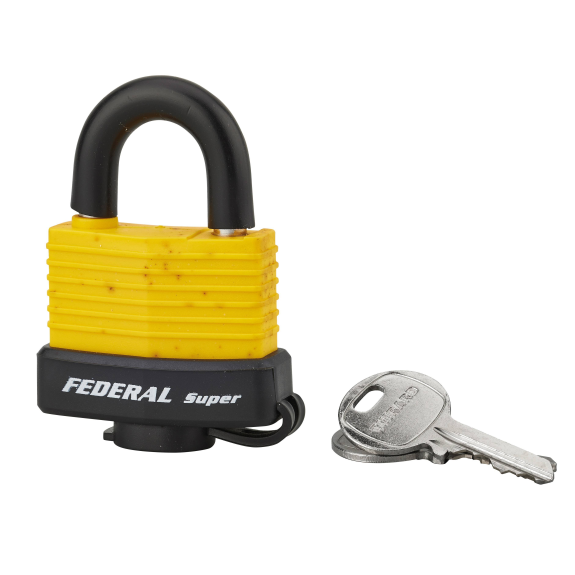 Cadenas à clé SEA LINE 40 mm jaune-Lire la description