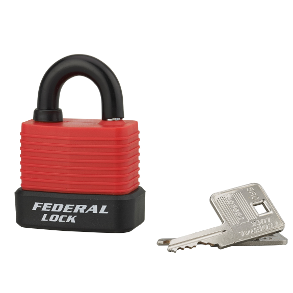 Cadenas à clé BUMPER 45 mm rouge Cadenas à clé BUMPER 45 mm rouge-Lire la description