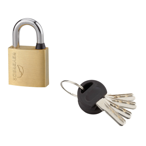 Cadenas à clé REVERSO 30 mm 4 clés réversibles-Lire la description