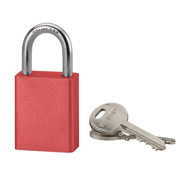 Cadenas à clé COBBLE 38 mm rouge-Lire la description
