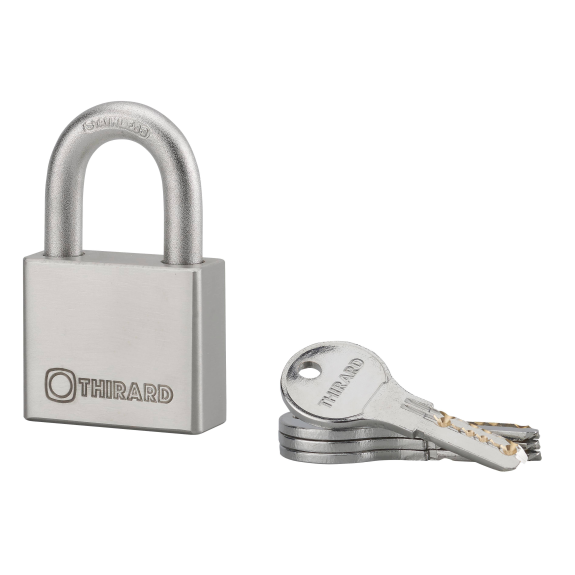 Cadenas à clé RINOX 50mm anse inox 4 clés-Lire la description
