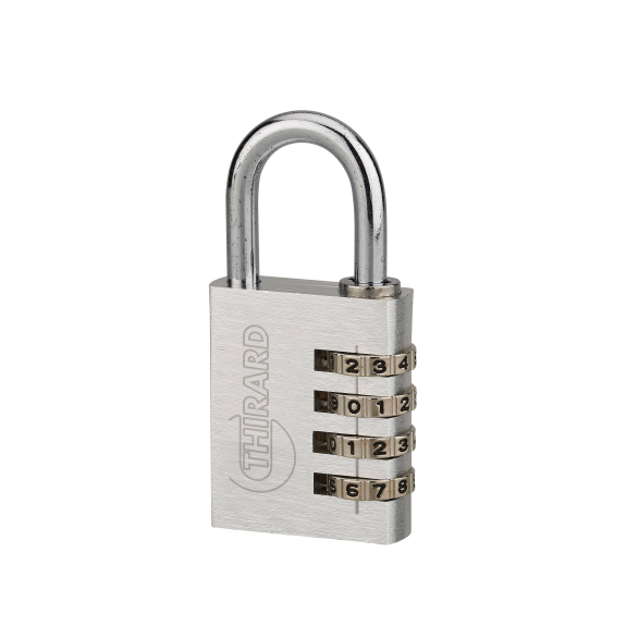 Cadenas à clé TYPE 1 aluminium code 40 mm gris-Lire la description