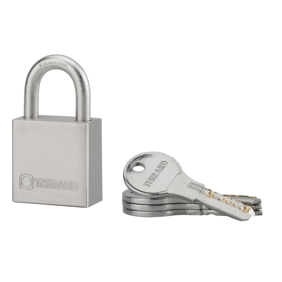 Cadenas à clé RINOX 40mm anse inox 4 clés-Lire la description