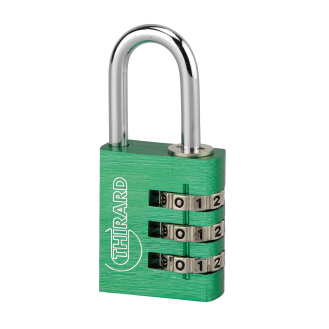 Cadenas à clé TYPE 1 aluminium code 30 mm vert-Lire la description