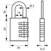 Cadenas à clé TYPE 1 aluminium code 30 mm vert