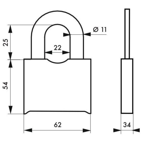 Cadenas SR 60 mm à combinaison modifiable Cadenas SR 60 mm à combinaison modifiable-Lire la description