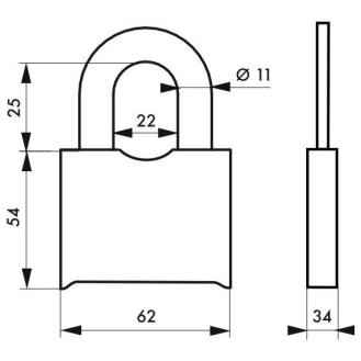 Cadenas SR 60 mm à combinaison modifiable-Lire la description